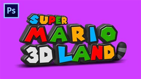 Photoshop CC - How to make the Super Mario 3D Land logo - YouTube