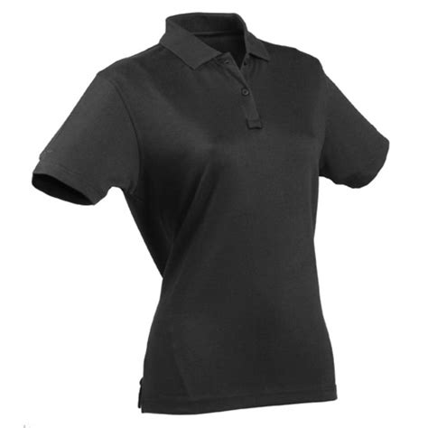 24-7 Womens Tactical Polo Shirt, Black - Walmart.com