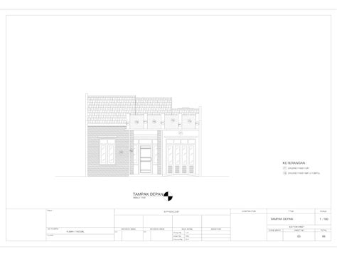 Gambar Desain Rumah Sederhana Minimalis Ukuran 8 meter x 8.5 meter Beserta Denahnya - Eko Sipil