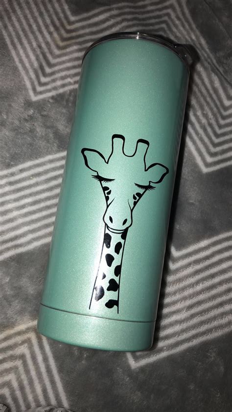 Vinyl decal on tumbler cup #cricut #vinyl #craft | Personalized tumblers vinyl decals, Vinyl ...