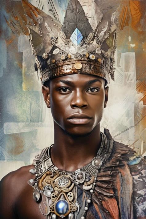 Majestic Reign A Young African King Beautiful Art, Black Art, African ...