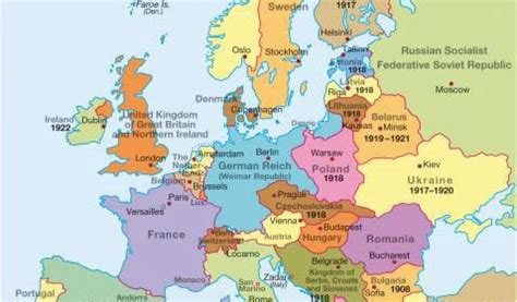 Post Ww1 Europe Map: Understanding The New Political Landscape - World ...