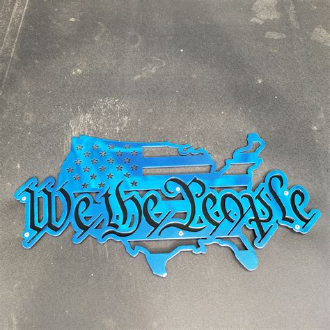 We the People American Flag Metal Art Work Wall Decor for Home - Etsy