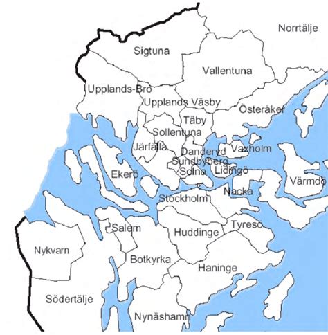 The county of Stockholm comprises 26 political municipalities ...