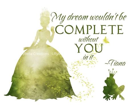 Tiana - The Princess and the Frog Watercolor Silhouette with Quote 10 ...