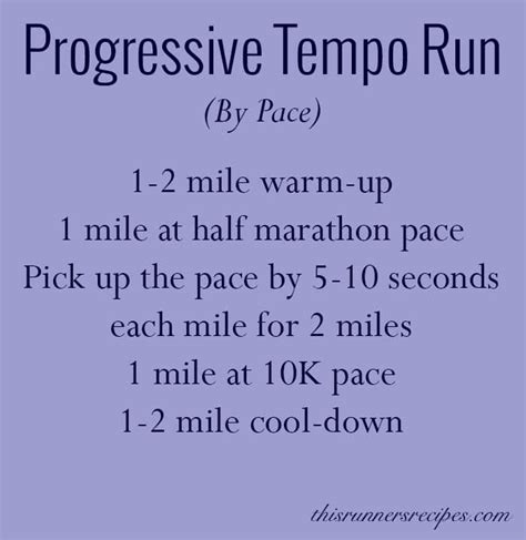 Progressive Tempo Run Workout