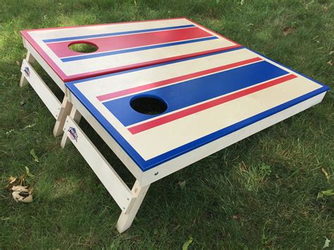 2 Color Striped Cornhole Boards Hand Painted Cornhole Boards | Etsy