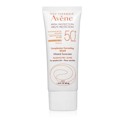 Avene Complexion Correcting Shield SPF 50+ - Medium | Face sunscreen, Mineral sunscreen, Tinted spf