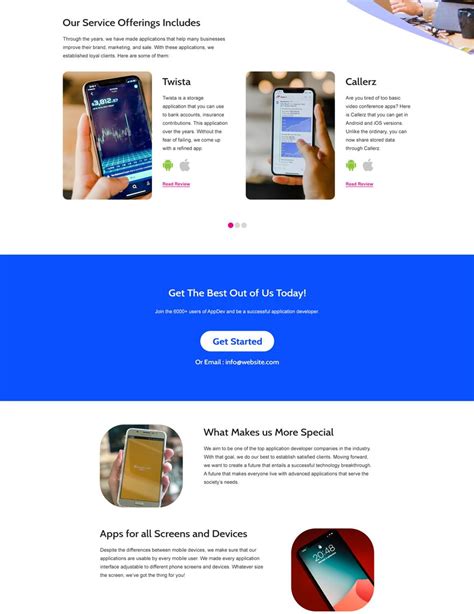 App Development Website Template in PSD, HTML5 - Download | Template.net