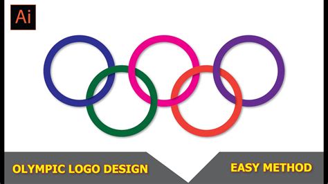 How to create a Olympic logo design in Adobe Illustrator. # ...