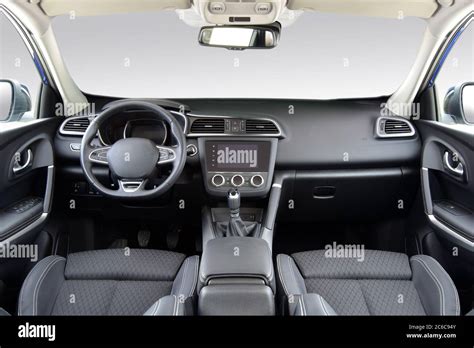 Car interior. The inside of the car, front view. Dashboard of a modern car Stock Photo - Alamy