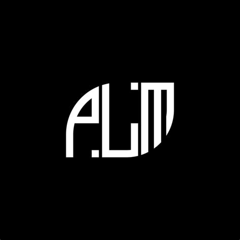 PLM letter logo design on black background.PLM creative initials letter logo concept.PLM vector ...