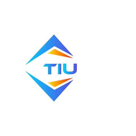 TIU abstract technology logo design on white background. TIU creative ...