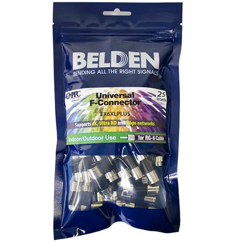 Belden 25-Pack Brass Compression F-connector in the Video Connectors ...