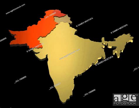 map of India, Pakistan, Stock Photo, Picture And Royalty Free Image. Pic. GCL-1000890 | agefotostock
