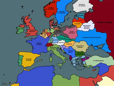Ww1 Map Of Europe | Map Of The World