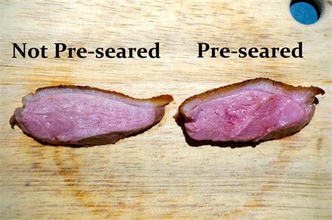 Pre-searing Sous Vide Duck Breast vs Not Pre-searing