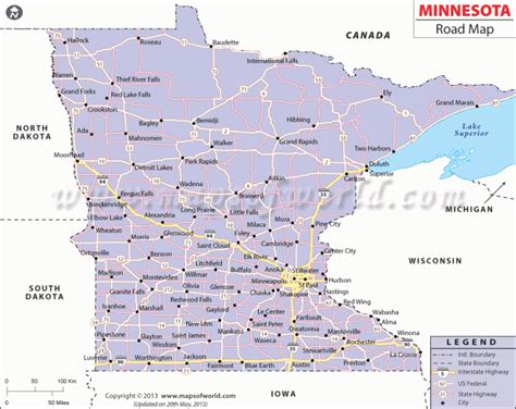 Road Map Of Northern States - Printable Map