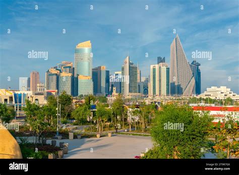 Doha, Qatar - November 11, 2023: Doha Skyline view from Bidda Park Doha Qatar Stock Photo - Alamy