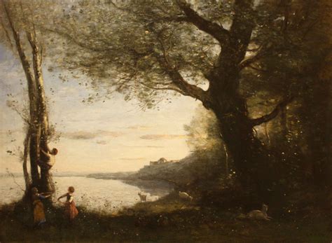 Paintings by Jean-Baptiste-Camille Corot - The Little Bird Nesters ...