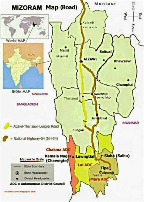 Chakmaland Today: Political Map of Chakma Autonomous District Council (Chakmaland), Mizoram ...