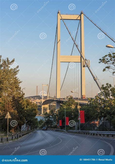 Istanbul Bosphorus Bridge at Sunset Editorial Photo - Image of turkey ...