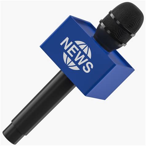 3D модель Mockup Reporter Microphone - TurboSquid 1991061