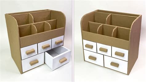 Ideas for the home // How to make an organizer with cardboard boxes ...