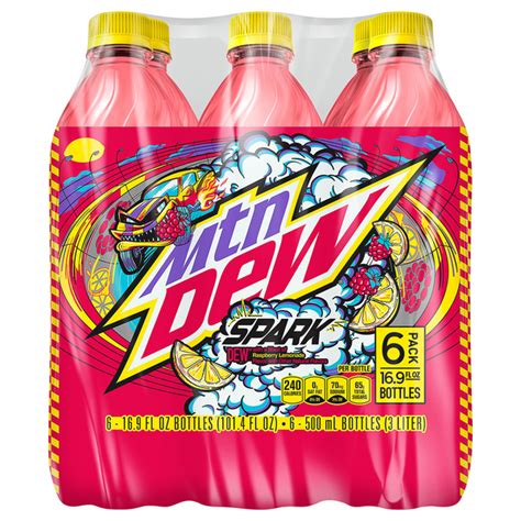 Save on Mtn Dew Spark Soda Raspberry Lemonade - 6 pk Order Online Delivery | Giant