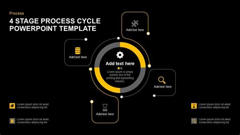 4 Step Process Cycle PowerPoint Template & Keynote Diagram