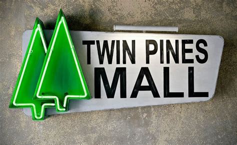 Midcentury Twin Pines Mall Sign