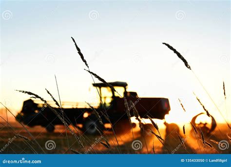 Combine Harvester Silhouette Stock Photo - Image of harvester, view: 135433050