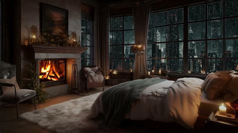 Gentle Rain Sounds | Cozy Fireplace Ambiance for Ultimate Relaxation ...