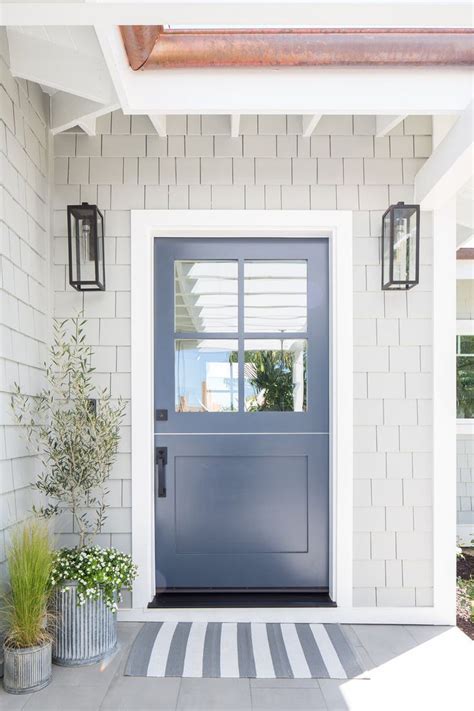 Coastal Navy Dutch Door by San Clemente-based interior designer Allison Merritt Design | Gray ...