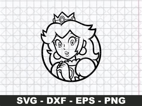 Princess Peach SVG Cricut Silhouette | Vectorency