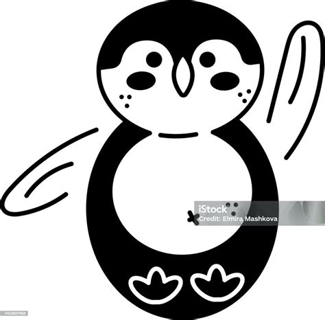 Penguin Doodle2 Stock Illustration - Download Image Now - Animal, Beak ...