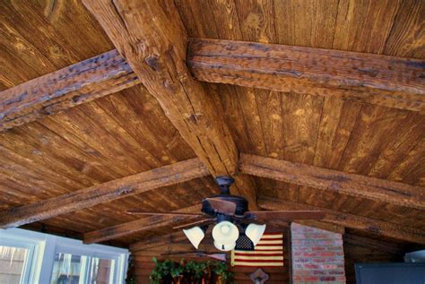 Rustic Ceiling Beams | Authentic Look of Real Axed Wood | Faux wood ...