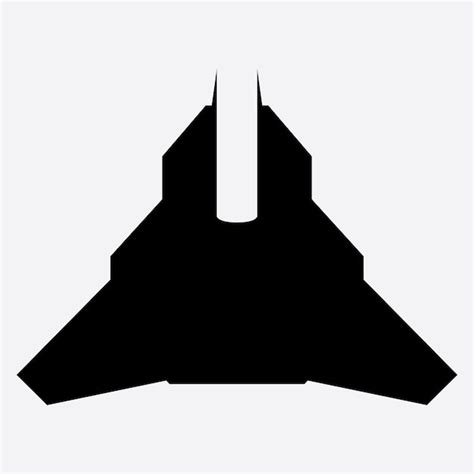 Premium Vector | Silhouette of spaceship icon