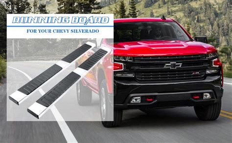 Amazon.com: COMNOVA 6 Inches Running Boards& Steps Nerf Bars Compatible with 2019-2024 Chevy ...