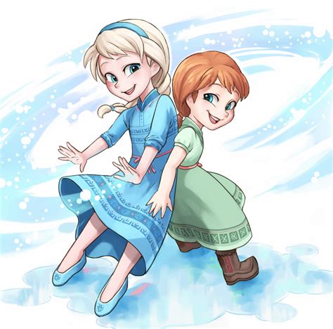 Young Elsa and Anna - Frozen Fan Art (37451726) - Fanpop