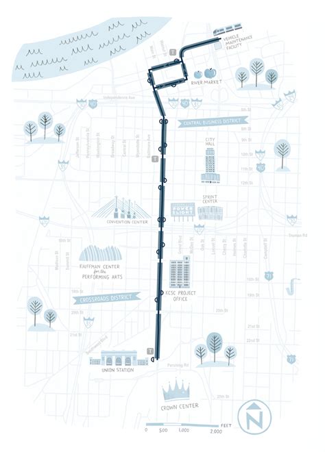 Kansas City streetcar line Map_courtesy of Alex Miller, Parson and ...