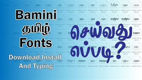 Bamini tamil font install - securitylasopa