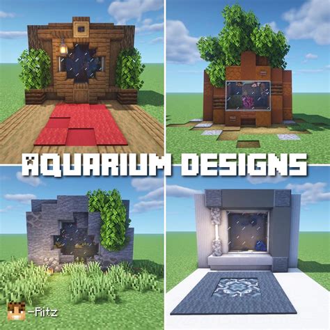 Ritz • Minecraft Builder shared a post on Instagram: “Aquarium designs for you!🐠4 different them ...