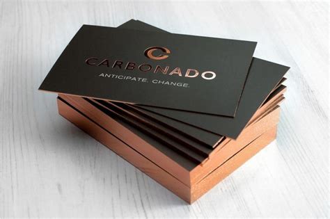 Foil Edge Gilded Business Cards - Gilt edge metallic finish