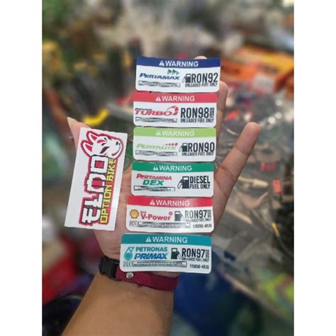 Jual Stiker unleaded fuel only tangki bensin pertamax dex pertalite v power petronas primax ...