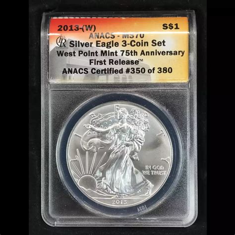 2013 Silver Eagle ANACS MS-70 3-Coin Set - Old Pueblo Coin