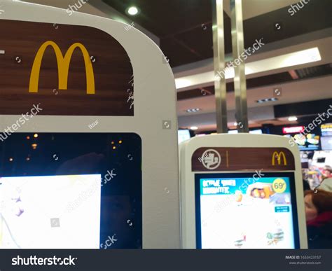 Electronic Terminal Ordering Food By Bank Stock Photo 1653423157 ...