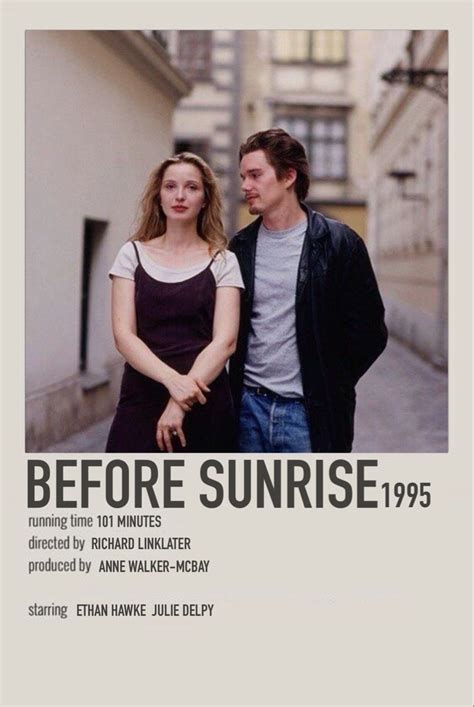 Before sunrise alternative poster – Artofit