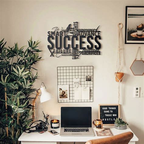 Shop Hoagard - Inspirational Quotes & Sayings Wall Art. "Success" Metal ...