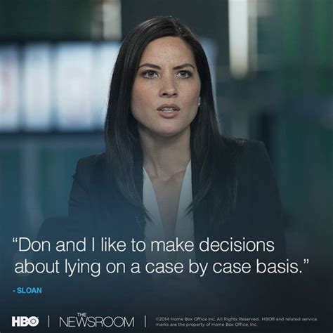 Olivia Munn as Sloan Sabbith in The Newsroom | Tv show quotes, Tv ...